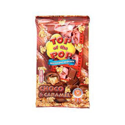 Top Pop Popcorn Choco Karamel 85g x 15 – Sladký popcorn s čokoládovo-karamelovou polevou