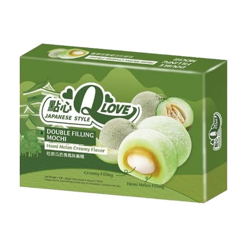 QLove Creamy Hami Melon Double Filling Mochi 180g