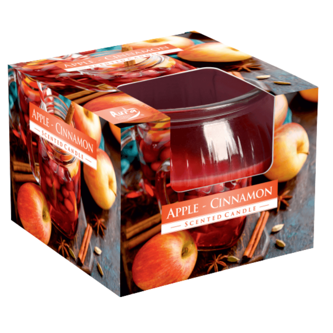 Bispol Apple Cinnamon – svíčka ve skle 80 g