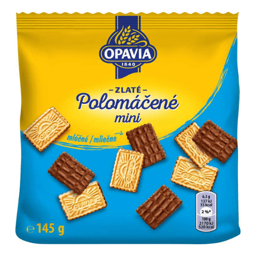 Opavia Zlaté Polomáčené Sušenky mini mléčné 145g