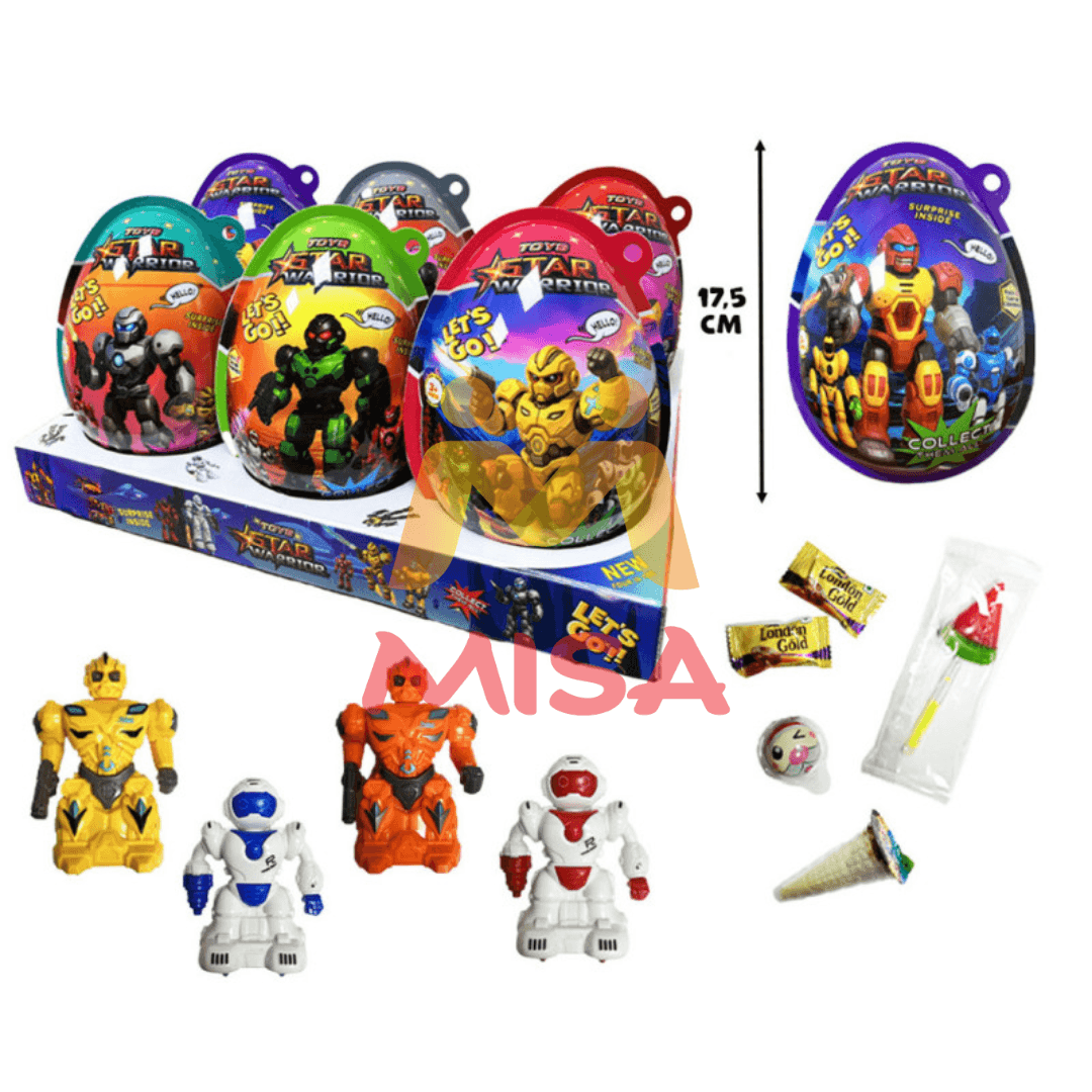 XXXL Star Warrior Plastic Eggs 20g x 6