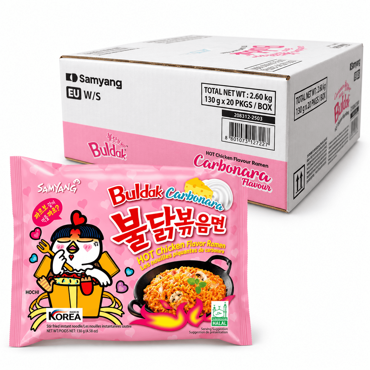 Samyang Buldak Carbonara instantní pálivé nudle 130 g