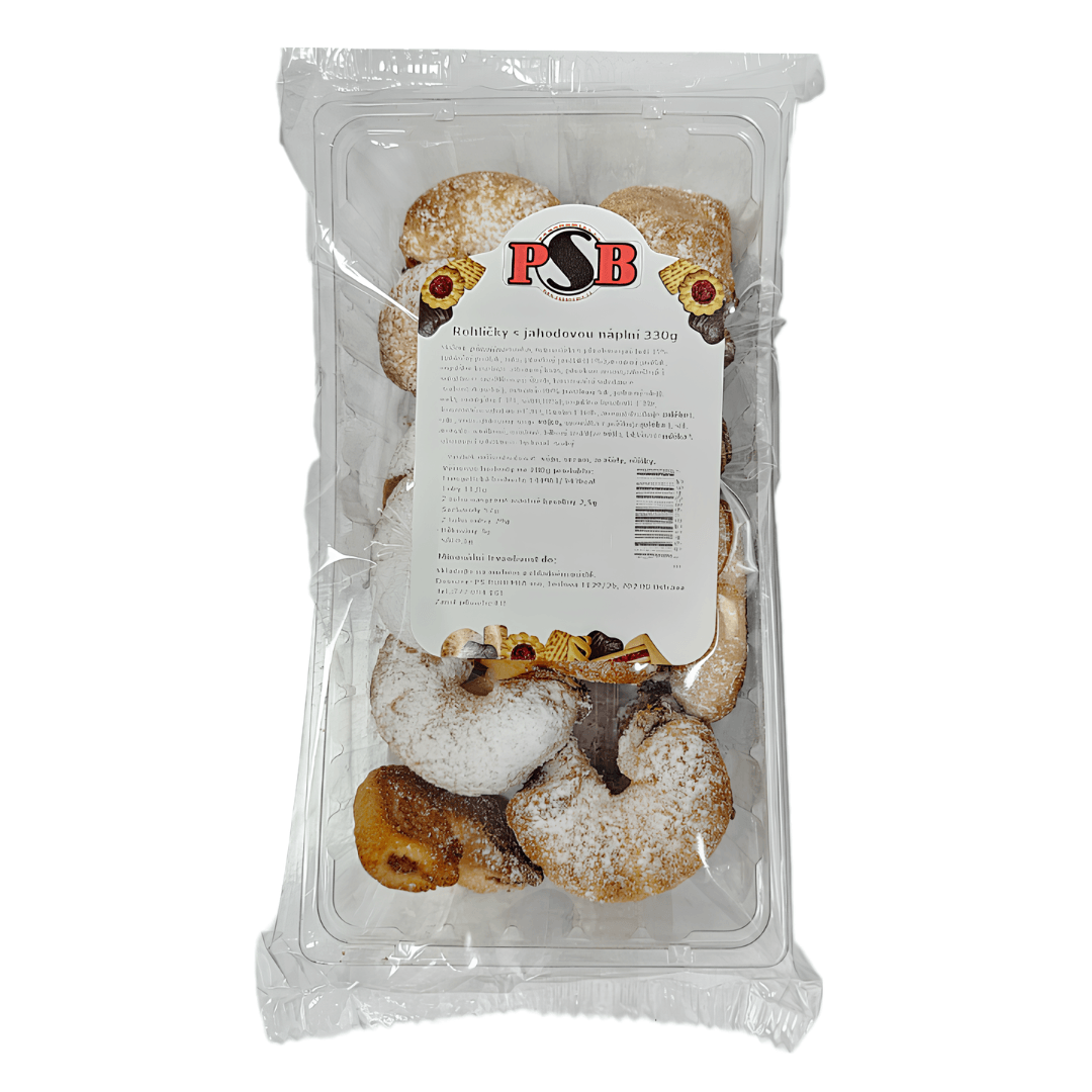 PSB Rohlíčky s jahodovou náplní 330g