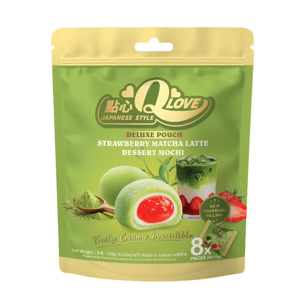 QLove Strawberry Matcha Mochi Deluxe Pouch 120g