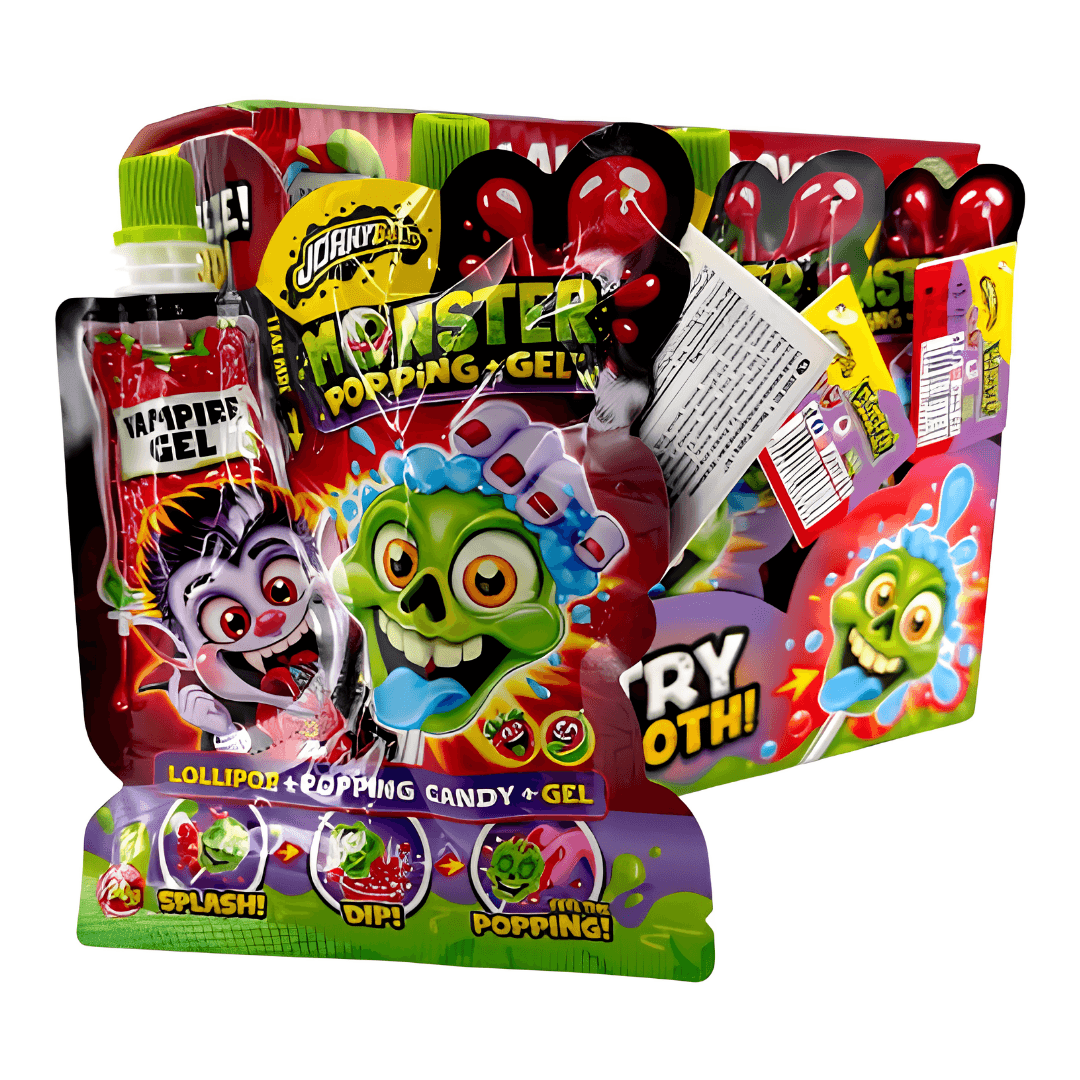 JB MONSTER POPPING + GEL 30g – lízátko s prask. práškem a gelem
