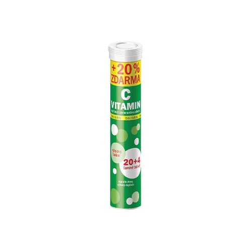 Maxi Vita Vitamin C Tablety šumivé bez cukru 20+4ks 72g