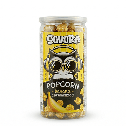 SOVORA Popcorn v karamelu s banánovou příchutí 160 g