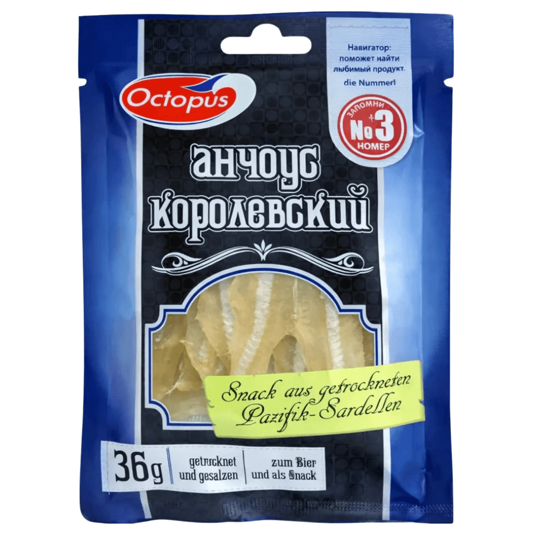 Octopus 36g Fisch Snack No 3 Suseny Ancovicky