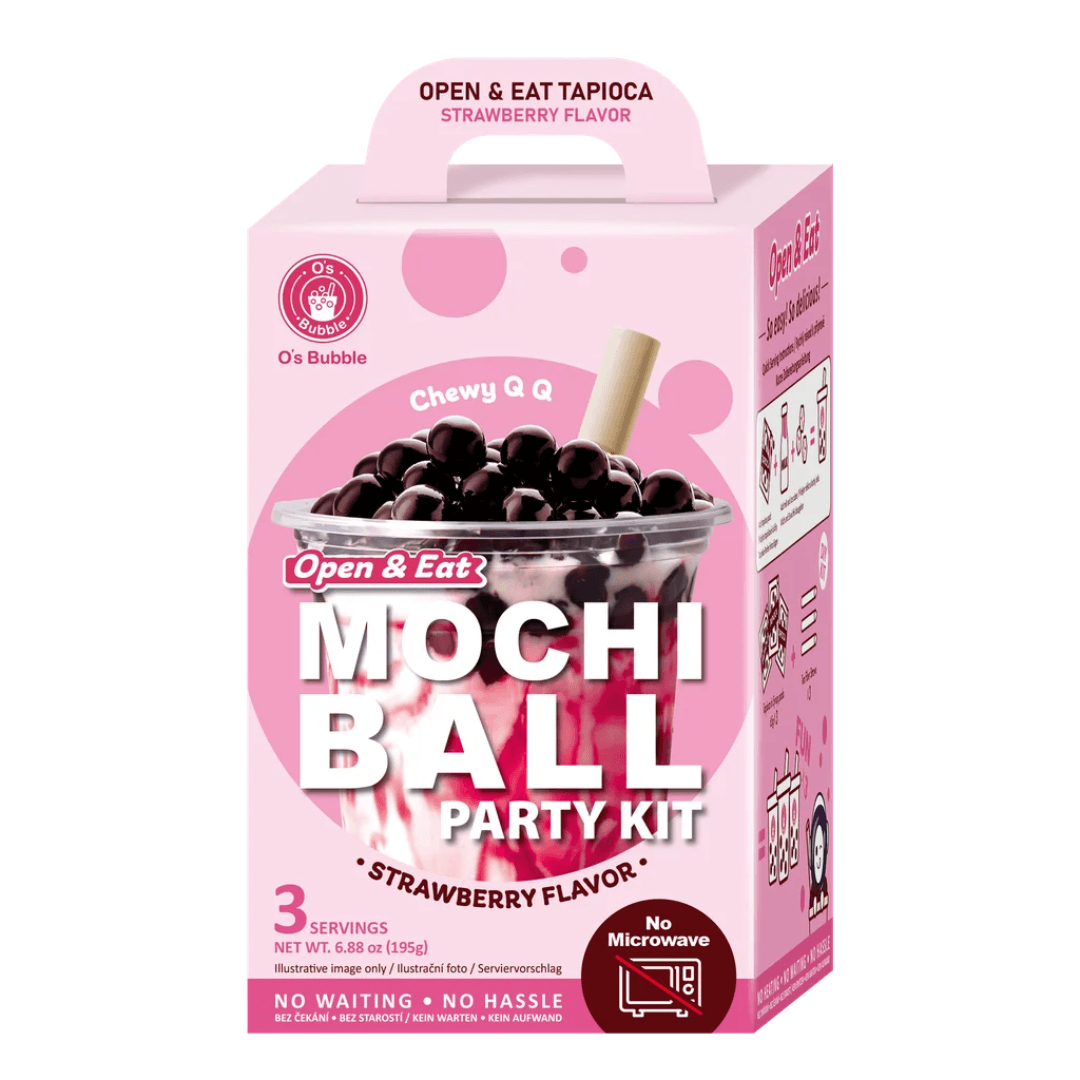 Bubble Tea Ready-to-eat tapiokou a příchutí Jahoda 240g - 3 Portions