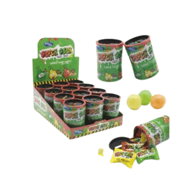 Super Sour Hard Candy 40g × 12 – Extra kyselé tvrdé bonbony