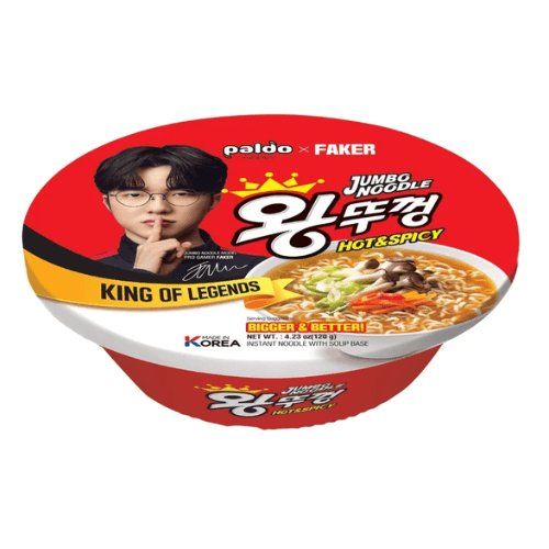 Paldo Faker Hot & Spicy Jumbo Bowl Noodle 120g