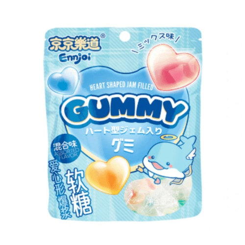 Ennjoi Assorted Fruit Heart Shaped Jam Filled Gummy 50g