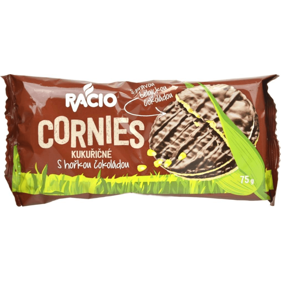 Racio Cornies Chlebíčky kukuřičné s hořkou čokoládou 75g