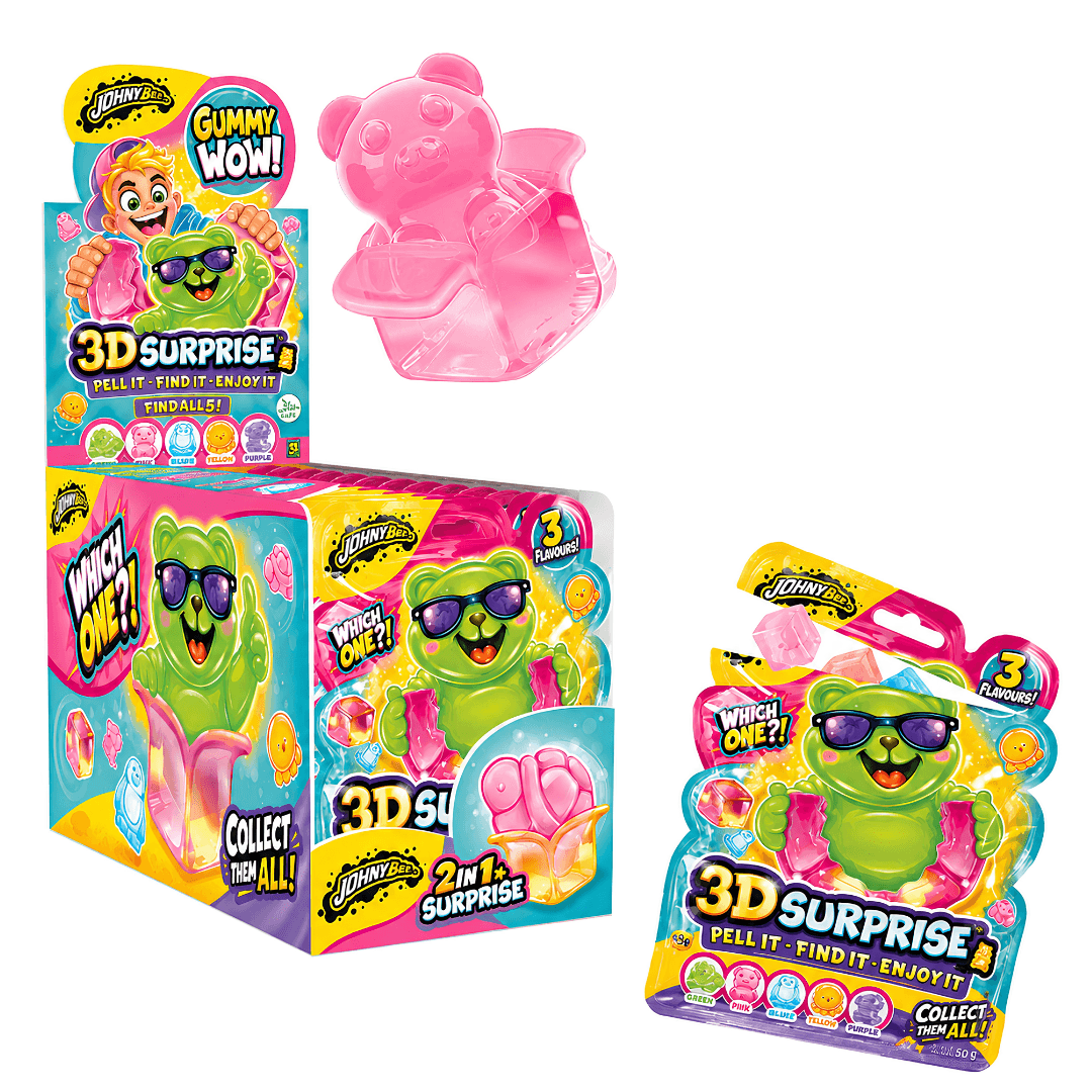 JB 3D SURPRISE – 3D želé zvířátka 60g/3 příchutě