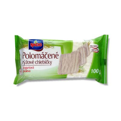 Racio polomáčené rýžové chlebíčky v jogurtové polevě 100 g