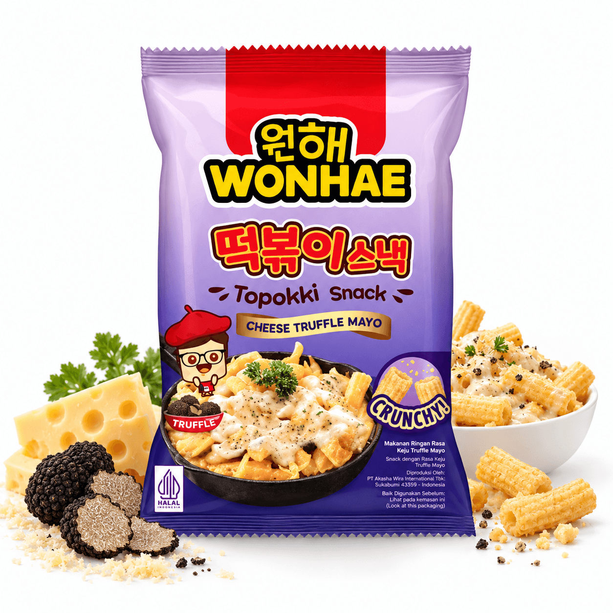 Wonhae Topokki Snack Cheese Truffle Mayo 80 g