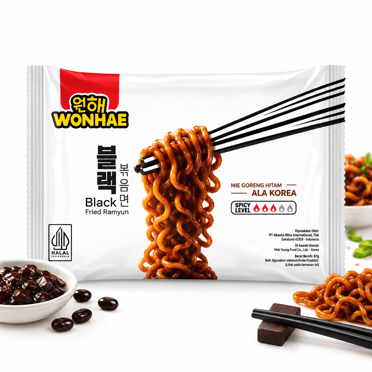 Wonhae Black Fried Noodles 125 g