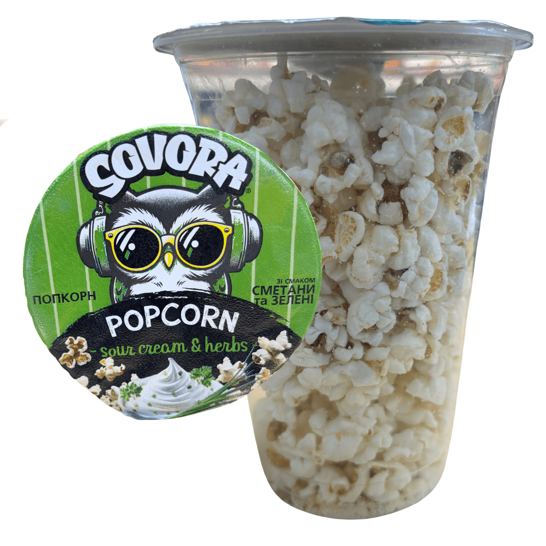 Sovora Popcorn Cup Sour Cream Herb 20g