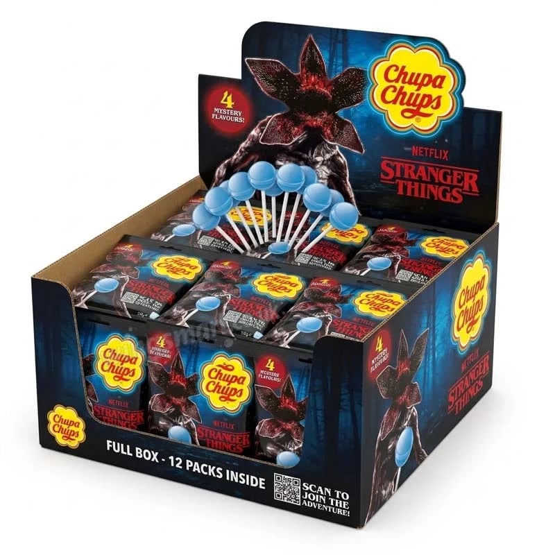 Chupa Chups Lízátka Netflix Stranger Things 4 Mystery Flavours 50ks