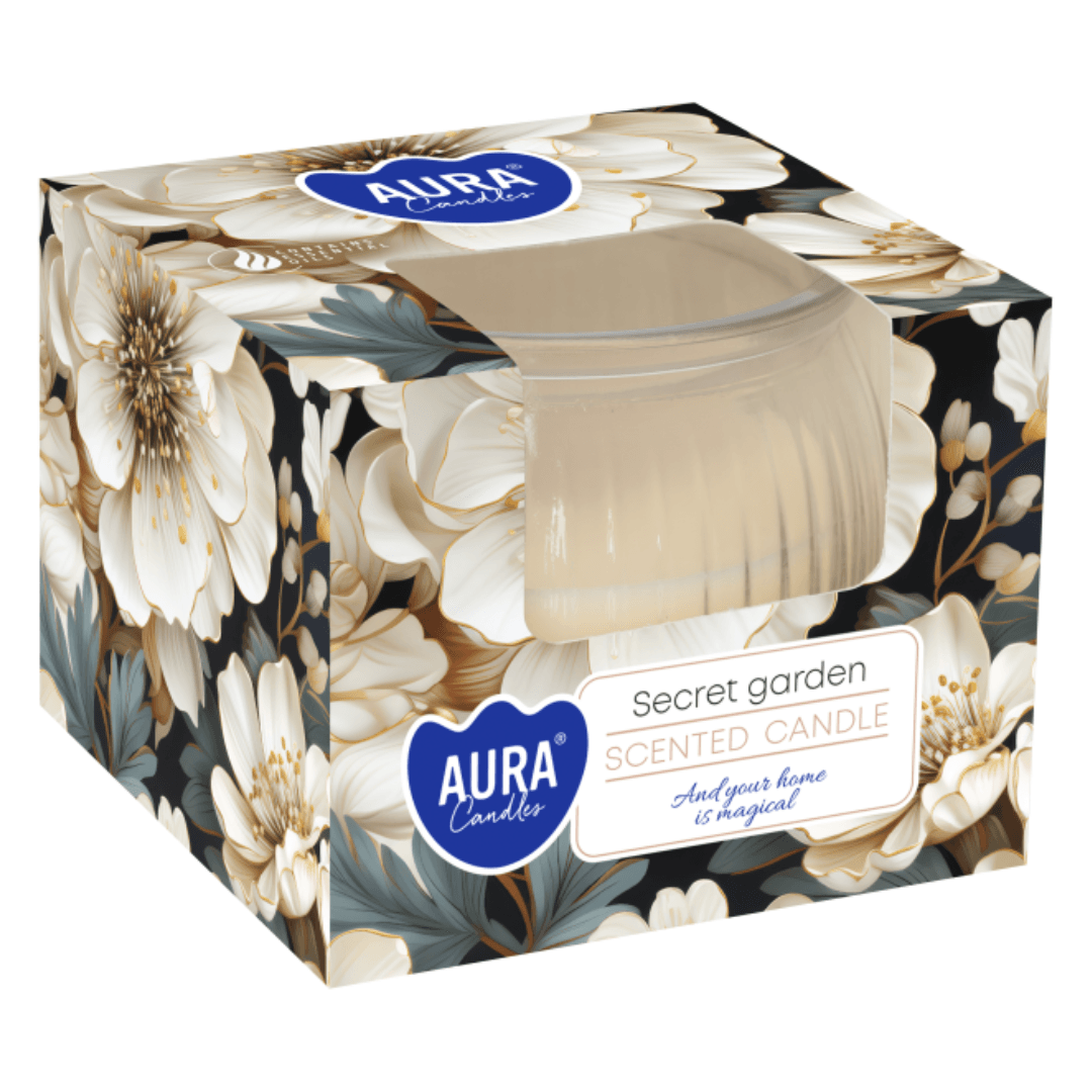 Bispol Secret Garden – svíčka ve skle 80 g