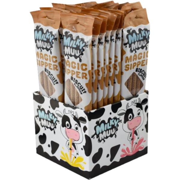 Milky Muu Biscuit brčka do mléka 30g