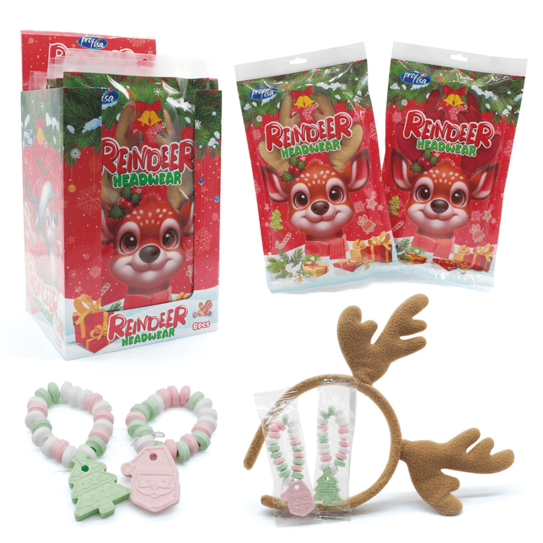 Christmas Reindeer Headwear with Bracelet Candy 24g