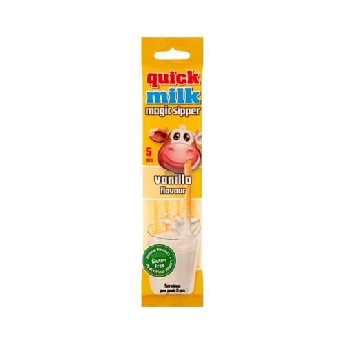 Quick Milk Magická brčka do mléka příchuť vanilka 30 g