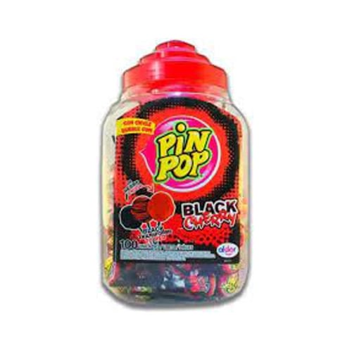 PinPop Black Cherry Lollipop 18g x 100