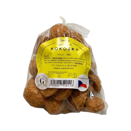 Glanisky Kokosky 180g – Jemné pečivo s pravým kokosem