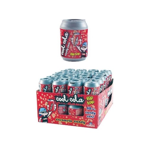 Cool Cola candy 10g × 48 – Bonbony v mini plechovce s příchutí coly.