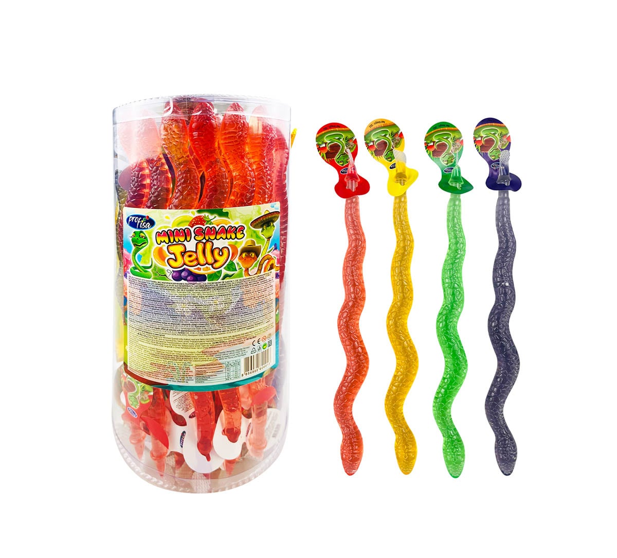 Snake Jelly 80g x 24 – Barevné želé ve tvaru hada pro děti i dospělé