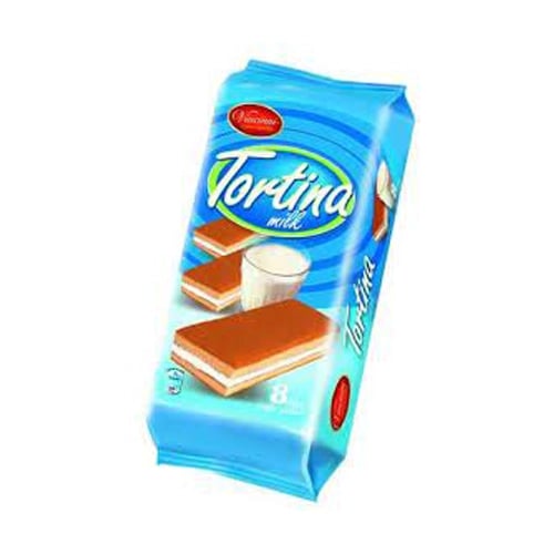 Vincinni Tortina Milk 200g x 12