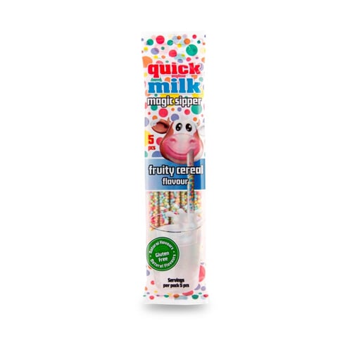 Quick Milk brčka na mléko s příchutí směsi ovoce a cereálií 30g x 24