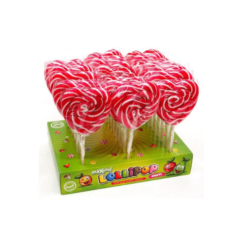 Maxcool heart shaped lollipop 82.5 g