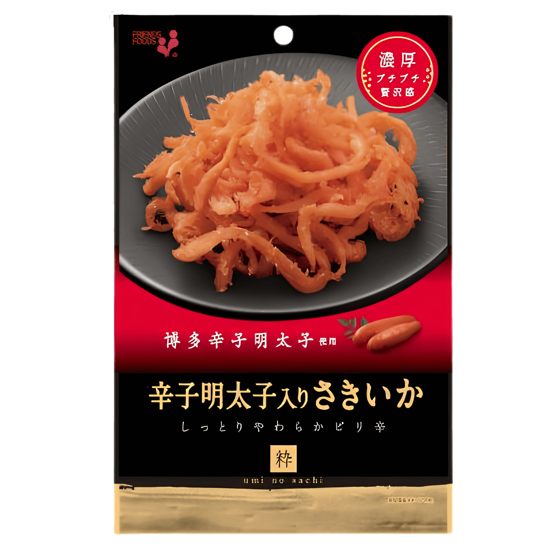 I.SHOKUHIN Squid & Spicy Cod Roe Flavor Strips 40g