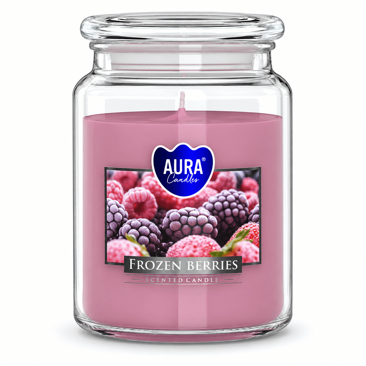 Bispol Aura Frozen Berries – vonná svíčka ve skle