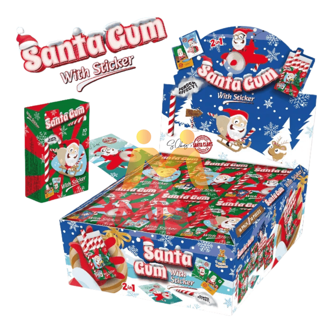 Santa bubble stick with stickers 3,5g