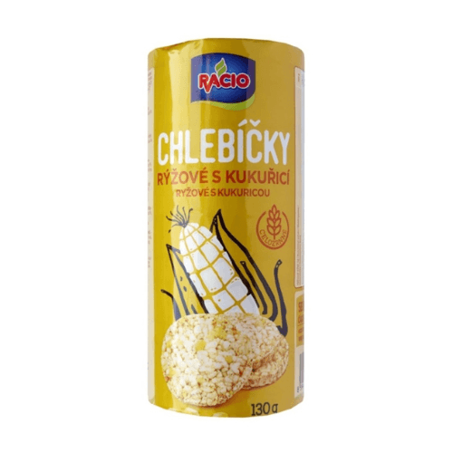 Racio Celozrnné Rýžové Chlebíčky s Kukuřicí 130g – Lehké, křupavé a plné chuti