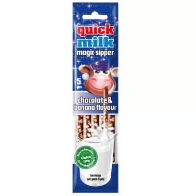 QUICK MILK Brčka na mléko příchuť BANÁN & ČOKOLÁDA30g x 20