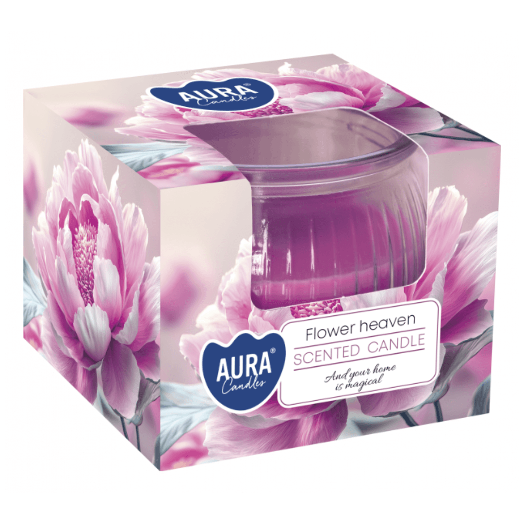 Bispol Flower Heaven – svíčka ve skle 80 g