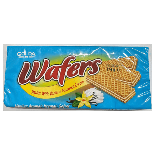 Golda Wafers Vanilla svetla modra 175g
