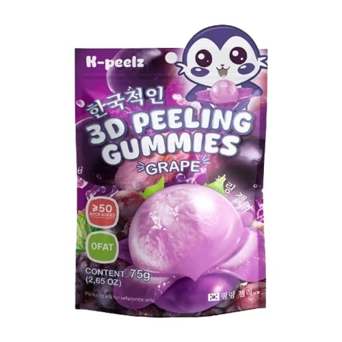 K-Peelz Grape 3D Peeling Gummies 75g