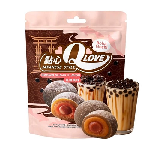 QLove Boba Brown Sugar Mochi Standing Pouch 120g