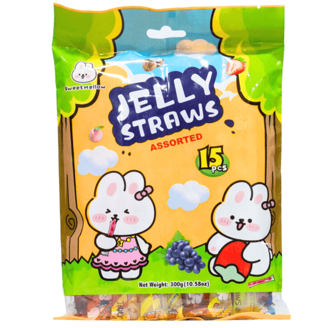 Sweet Mellow Jelly Straws Assorted Flavors želé 300 g (zluty)