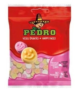 Pedro Happy Faces 80g – Veselé želé bonbony s ovocnou příchutí