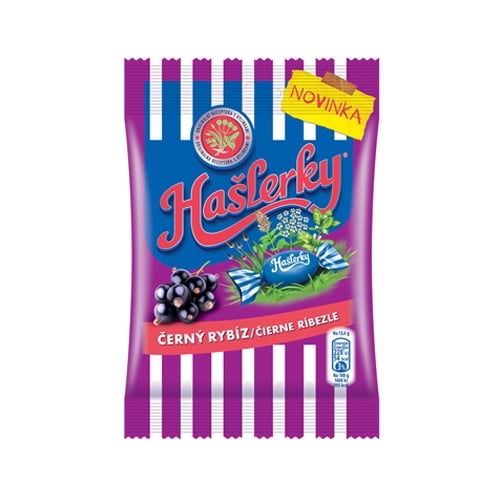 Haslerky Bonbóny černý rybíz drops 90g