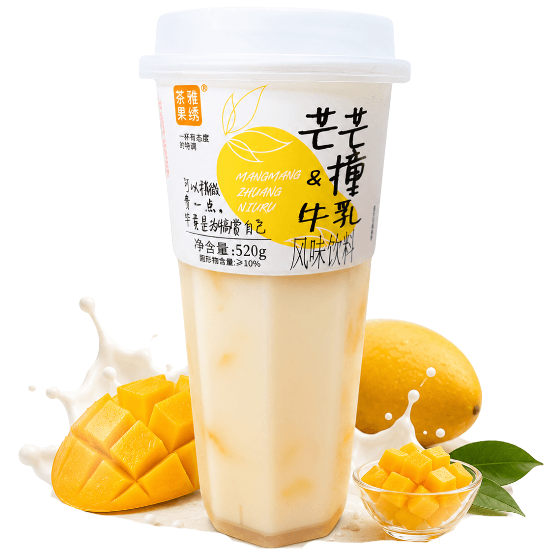 Weibao Mango Flavored Pearl Yogurt Drink 520ml