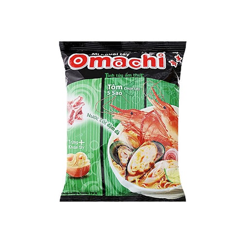 🍤 OMACHI Instantní Nudlová Polévka s Příchutí Krevety 80g – Rychlá a chutná volba pro milovníky mořských plodů