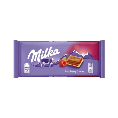 Čokoláda milka Raspberry Creme 100g.