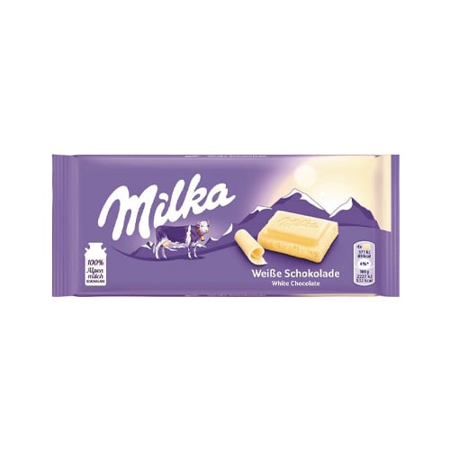 Milka White Chocolate 90 g – bílá čokoláda s alpským mlékem